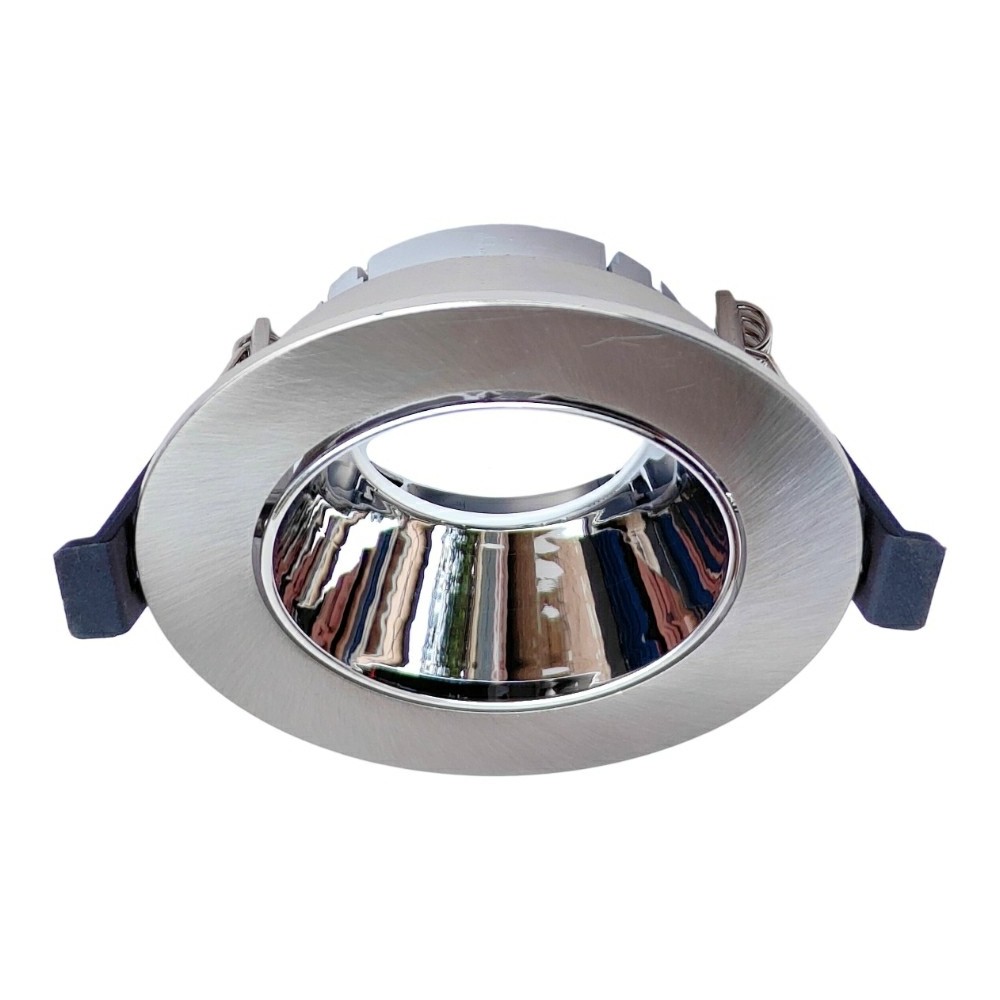 Round Brush Nickel MR16 GU10 Fixture With Cooper Reflector
