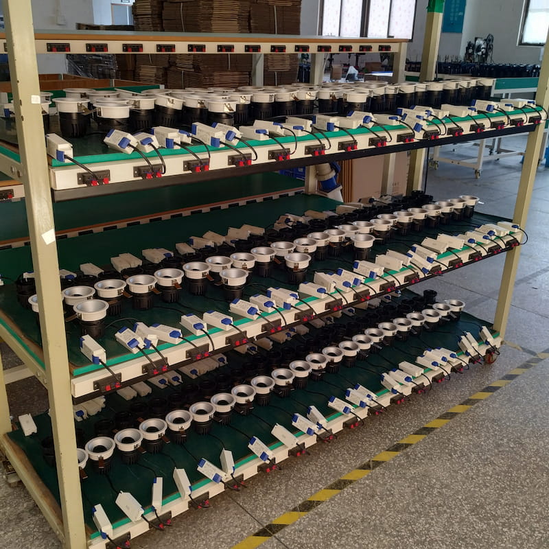 Lighting Factory Downlights Production 